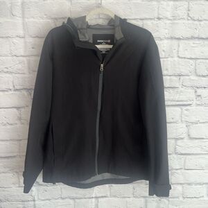 Swisstech Men’s Gorpcore Hooded Full Zip Black Lightweight Jacket Medium